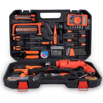 Electric Household Repair Tool Box Set: Screwdriver, Hammer, Wrench, and More