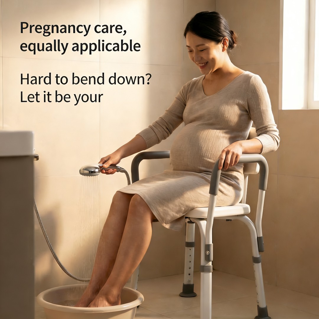 Safe Shower Chair with Adjustable Height for Elderly - View 5
