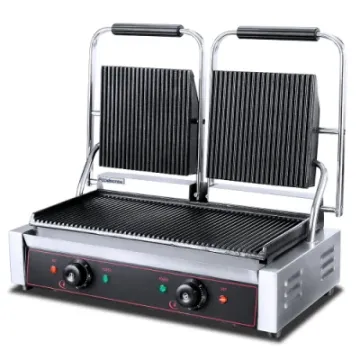 Panini Press Machine, Electric Sandwich Maker, Commercial Pannini Grill