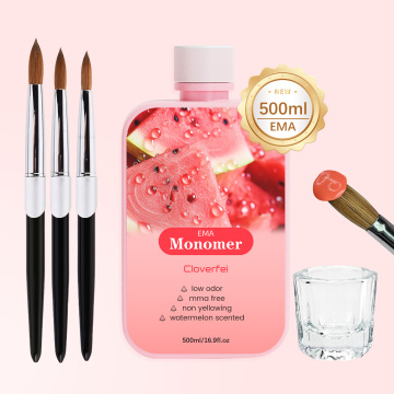 Étiquette privée de pastèque à la pastèque monomère liquide acrylique à la pastèque pour systèmes d'ongles