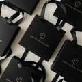 Custom Small Wedding Black Gold Gift Paper Bags