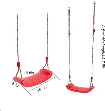 Adjustable Weatherproof Ropes Swing for Children's Playhouse and Daycare