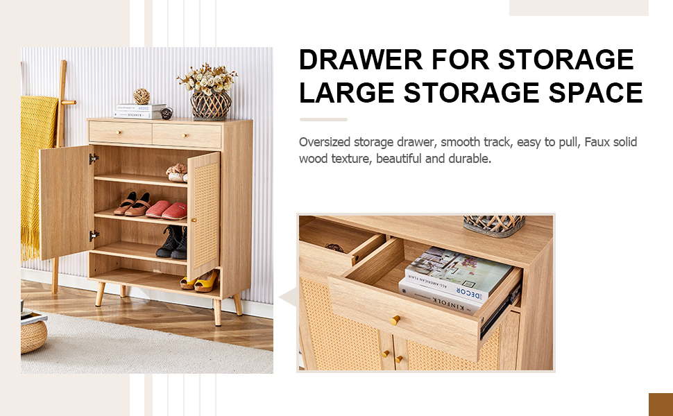 shoe rack cabinet with drawers