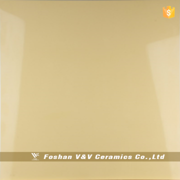 600x600cm Polished Full Body Pure Yellow Porcelain Tiles Foshan