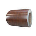 Wooden precoated metal coils