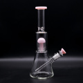 Pink yakafadzwa girazi Beaker Bong