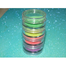 Rainbow Colorful Neon Acrylic Glitter Powder , Nail Glitter Powder