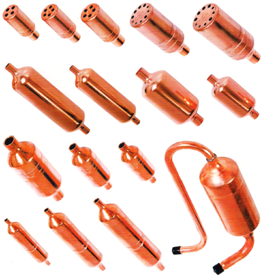 Kopparsylinder och ljuddämpare för kylning