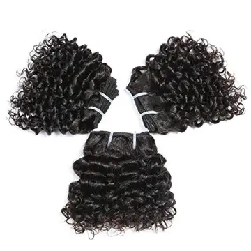 Spark Hair 10A Bouncy Curly kinky curly deep curly Virgin Hair Bundles Short Curly Bob Style Weave Funmi Human Hair Extension