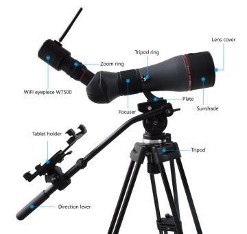 Iphone / Ipad 5.0mp Wifi Telescope With Auto Focus Eyepiece