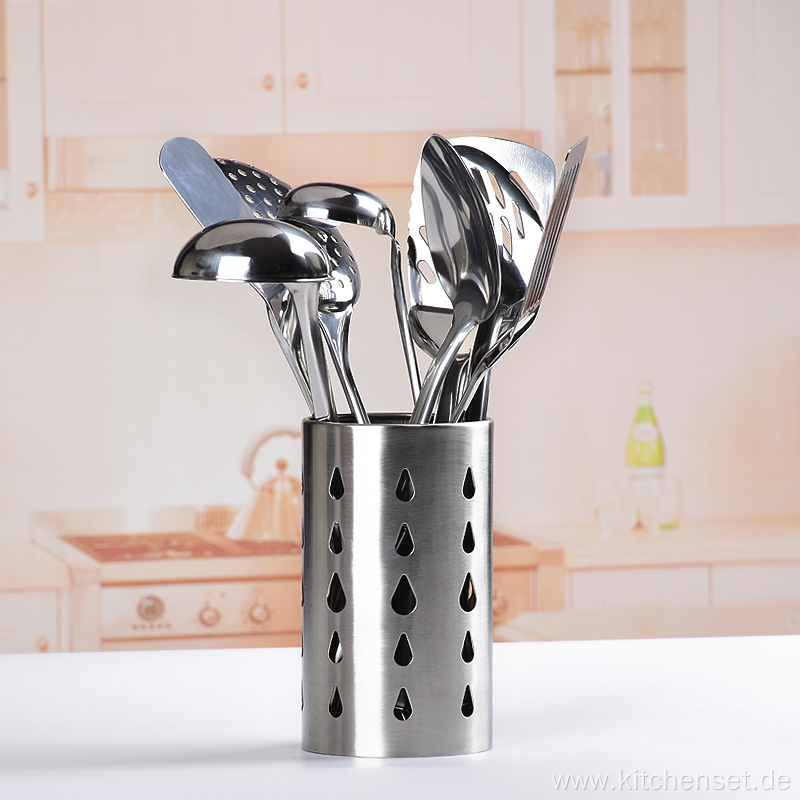 food standard stainless steel kitchen utensils with holder