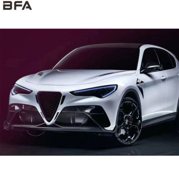 Alfa Stelvio Modified GTA Bumper Fender Hood Body Kit