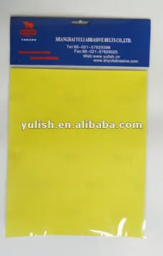 Yellow Aluminum oxide dry abrasive paper