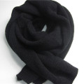 Black Long Knitting Polyester Scarf