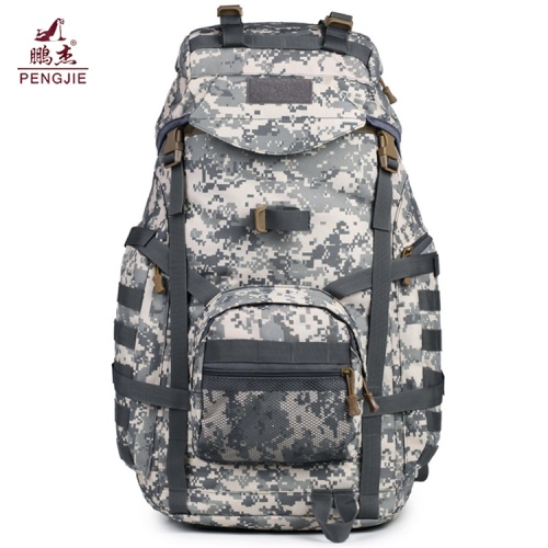 Mochila de camuflagem militar de lona grossa camo caminhadas