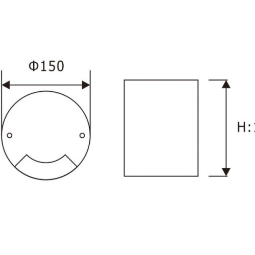 LEDER Lampada da incasso a LED tonda generica nera da 9W