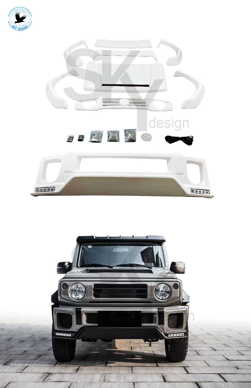 Lb Carbon Fiber Wide Body Kit For Jimny: Grill, Bumpers, Wheel Arches ...
