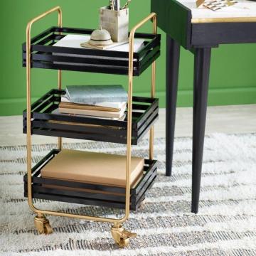 Stainless Steel Barber Trolley with Wheels and Drawers