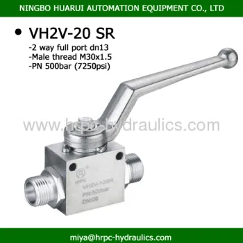Hydraulic Ball Valve Cf8m Ball Valve 2 Way Full Port Male Thread Type 