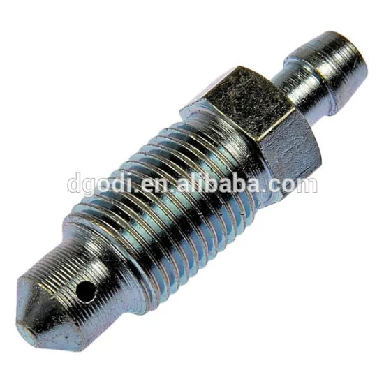 Dongguan fastener factory custom nickel/zinc plating steel bleeder screw