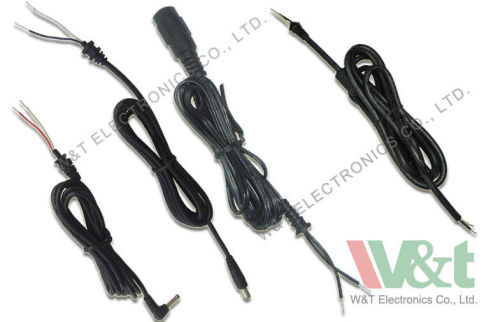 Male / Female Dc Power Supply Cable With Magnet Ring / Filter