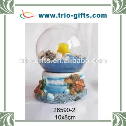 polyresin turtle glass waterball