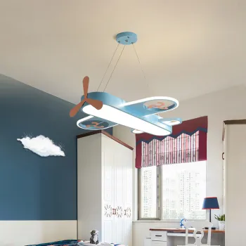 Colorful Modern Cartoon Airplane Pendant Light: Adding Fun to Kids' Room Décor