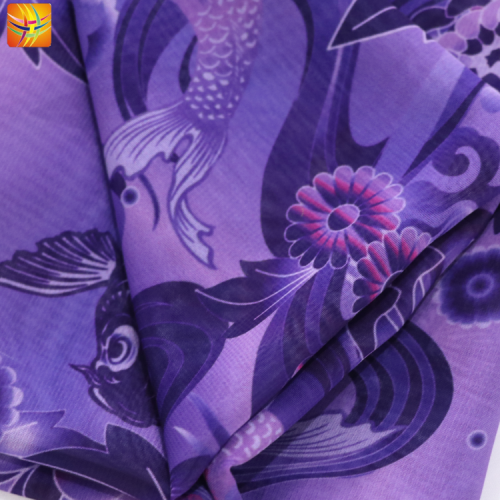 75D * 75D 100% Kain Sifon Poliester Dicetak