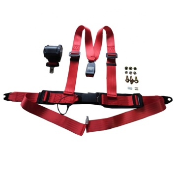 Universal Red 3-Point Racing Harness Belt with Polyester Webbing