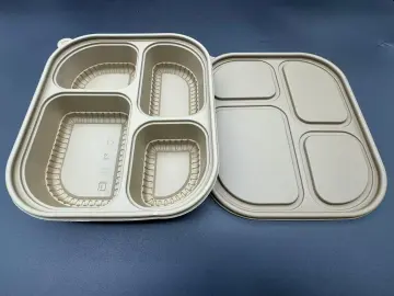 Fully degradable reed lunch box