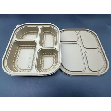 Fully degradable reed lunch box