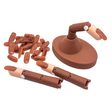 Diy Silicone Display Fake Movable Mannequin Bendable Tips Acrylic Nail Training Model