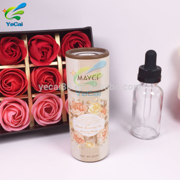 Damlalık Şişe için 2018 Custom made Kağıt Tüp Ambalaj Kutuları, tasarım ile Tube Box