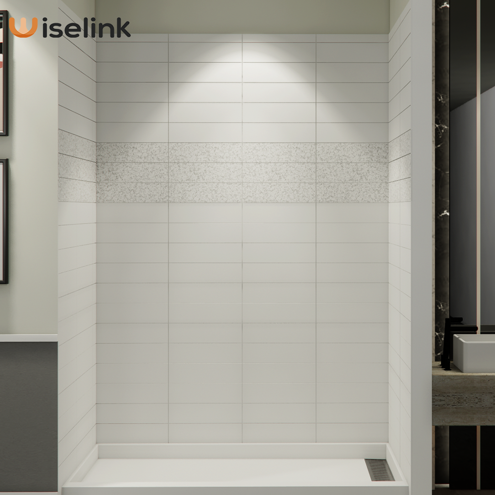 confetti pattern shower wall