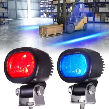 Blue Line Straight Area Safety Warning Light - Hazardous Forklift Red Zone Light