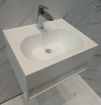 Pure acrylic wall-hung washbasin for bathroom