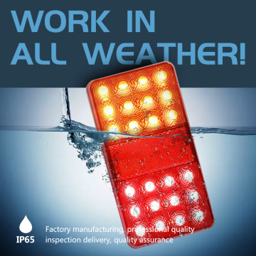 Taa za Mchanganyiko wa Maji Mchanganyiko wa Waterproof Taa za LED Universal kwa V Malori, Trailers, Vans, Magari ya Abiria Taight Taa za Kuacha