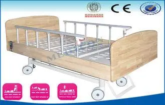 Electric Nursing Beds With Wooden Headboard , Semi Fowler H