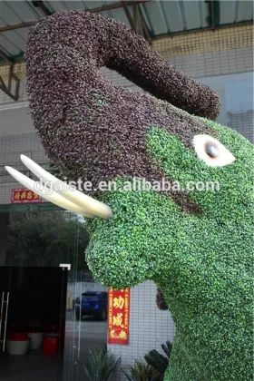 artificial design nature simulation grass plant elephant statue animal sculpture