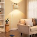 Remote control LED Bohemian rope arc floor lamp