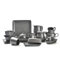 Amazon Ceramic Dinner Placas Matte Black Dinnerware