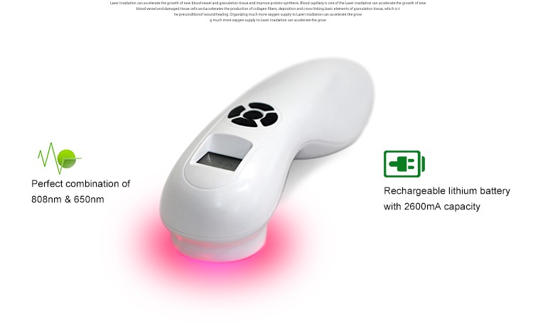 Portable Low Level Cold Laser Back Pain Therapy Device