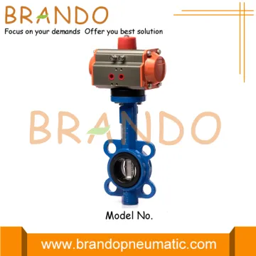 Soft Seal Pneumatic Actuator Wafer Butterfly Valve DN50