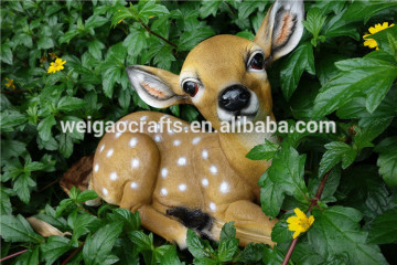 hand painted resin deer figurines statues for sale
