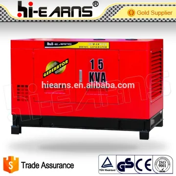 15KVA three phase portable silent water cooled diesel power generator