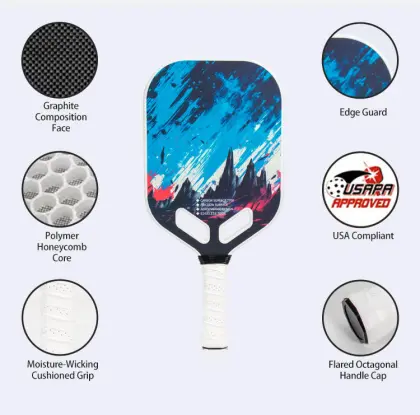 Toray Raw Carbon T700 Elongated Pickleball Paddle