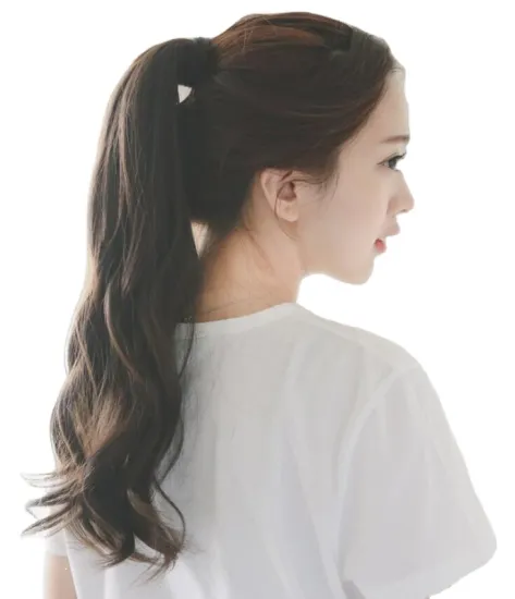 AISHILI Wholesale Synthetic Hair Extensions Two Color gradient Tone Hair Weave Synthetic Ponytail for women