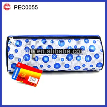 blue light zipper blue point drawing pencil case