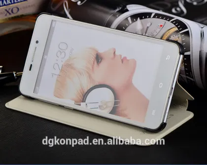 Fancy leather flip mobile phone cover case for vivo v1