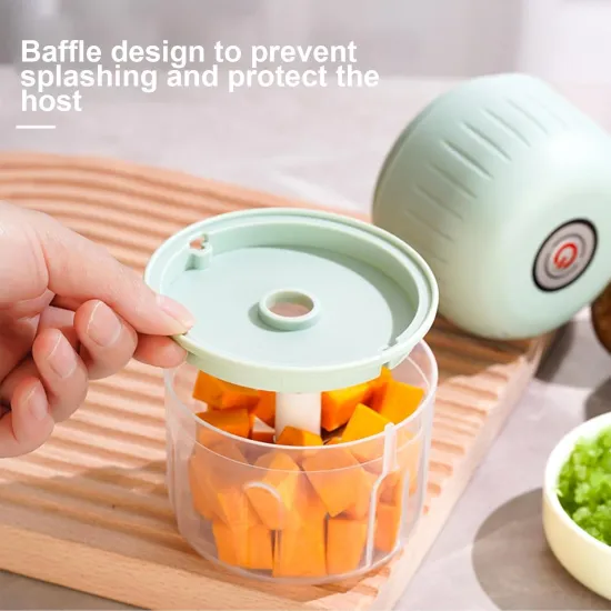 Electric Mini Garlic Chopper Food Processor for Vegetables, Chili, and Fruits with Type C Charging